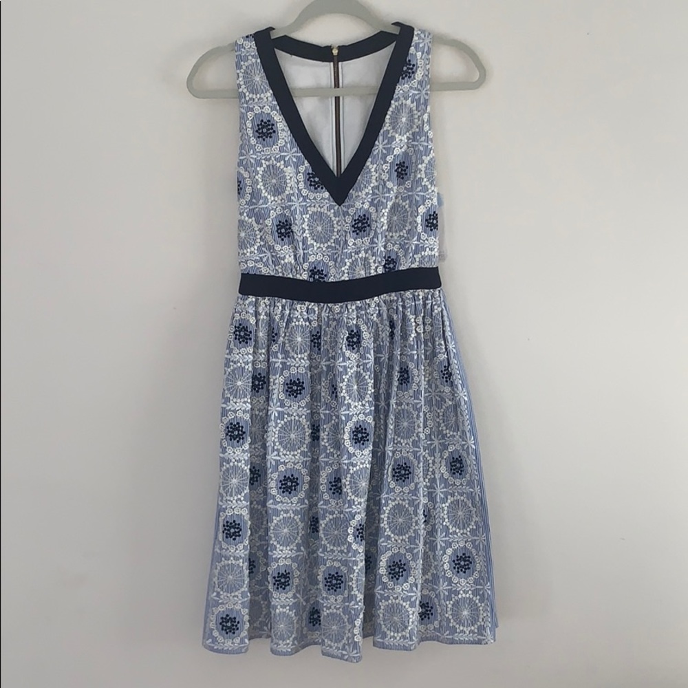 Moschino Floral Blue and White Dress